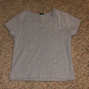 gray brandy melville cropped tee
